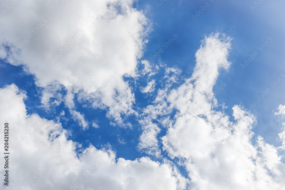 Blue sky with white clouds. Sky background Blue sky with white clouds. Sky background