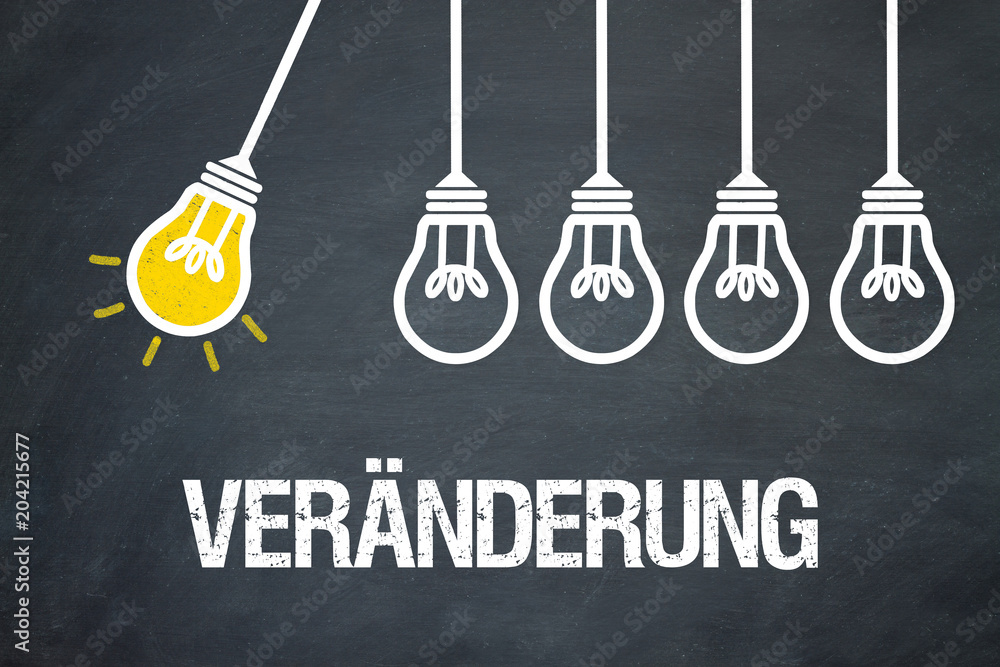 Fototapeta premium Veränderung / Lampen / Konzept