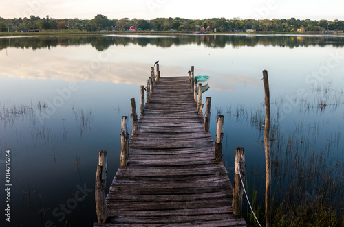Wooden pier in a lake