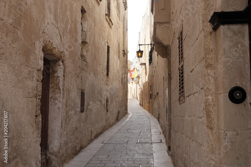 alleys of the ancient city of Mdina in Malta © robypangy