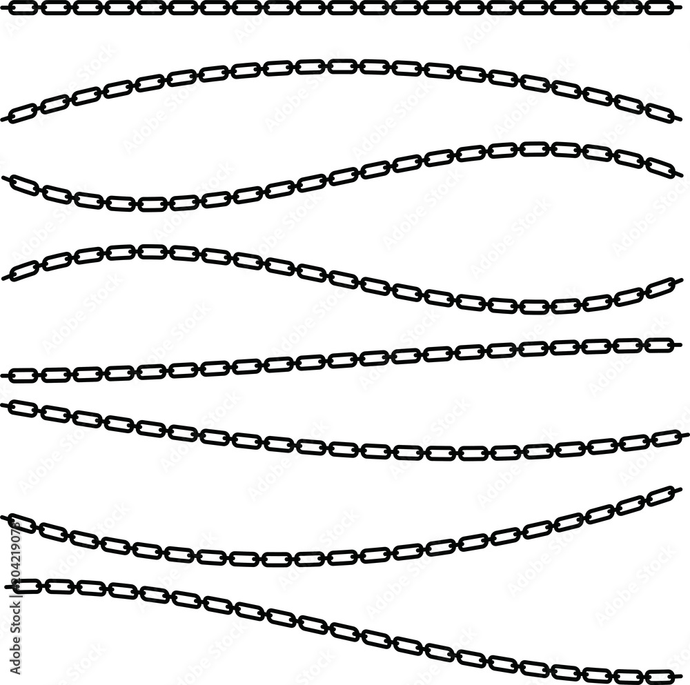 Black chain shape set Black chain shape set