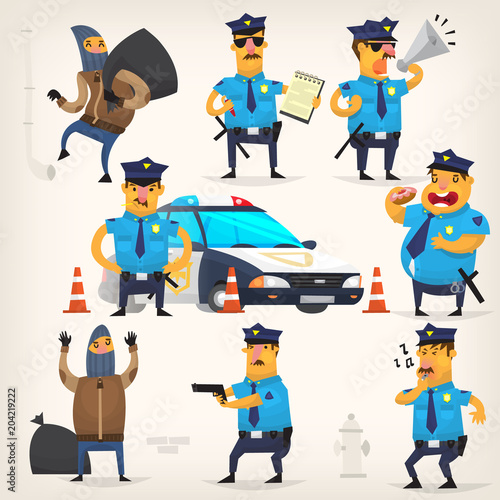 Policeman doing their job