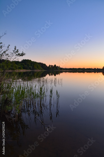 Zachód słońca - Dywity jezioro dywickie