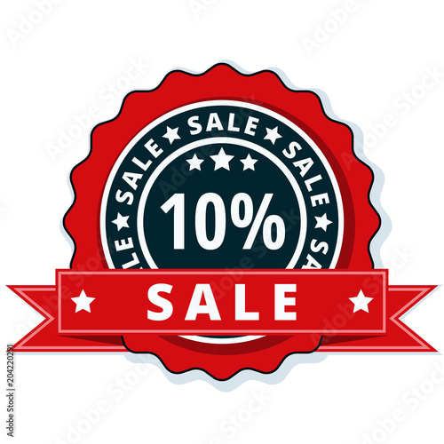 10% Sale label illustration