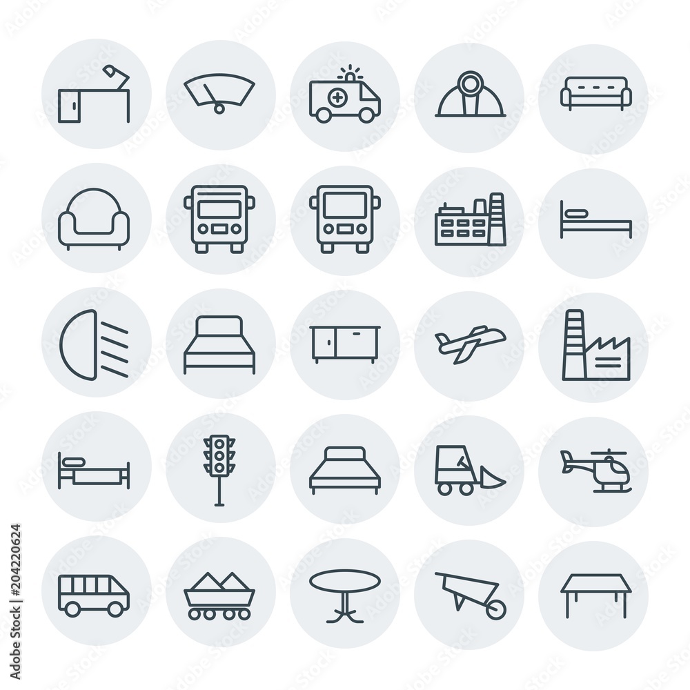 Modern Simple Set of transports, industry, furniture Vector outline Icons. Contains such Icons as emergency, minibus, vehicle, delivery and more on white background. Fully Editable. Pixel Perfect Modern Simple Set of transports, industry, furniture Vector outline Icons. Contains such Icons as emergency, minibus, vehicle, delivery and more on white background. Fully Editable. Pixel Perfect