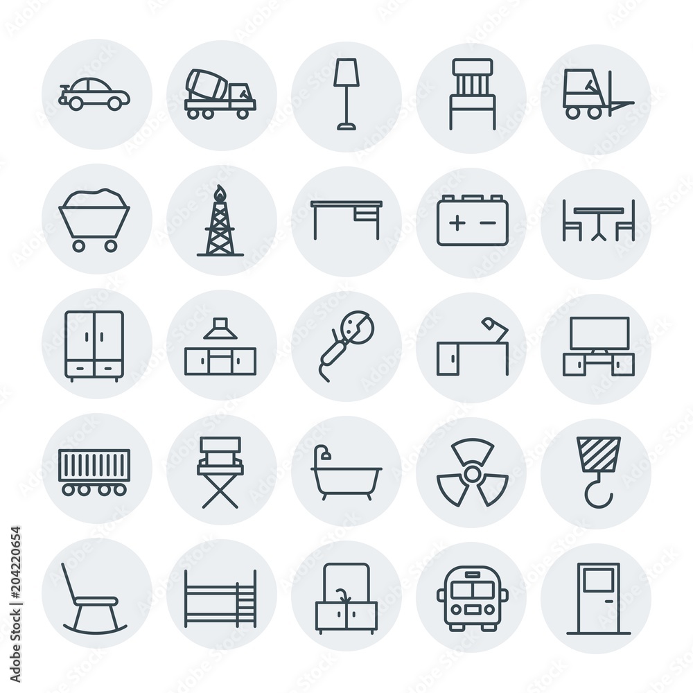 Modern Simple Set of transports, industry, furniture Vector outline Icons. Contains such Icons as elementary, light, hazard, electric and more on white background. Fully Editable. Pixel Perfect Modern Simple Set of transports, industry, furniture Vector outline Icons. Contains such Icons as elementary, light, hazard, electric and more on white background. Fully Editable. Pixel Perfect
