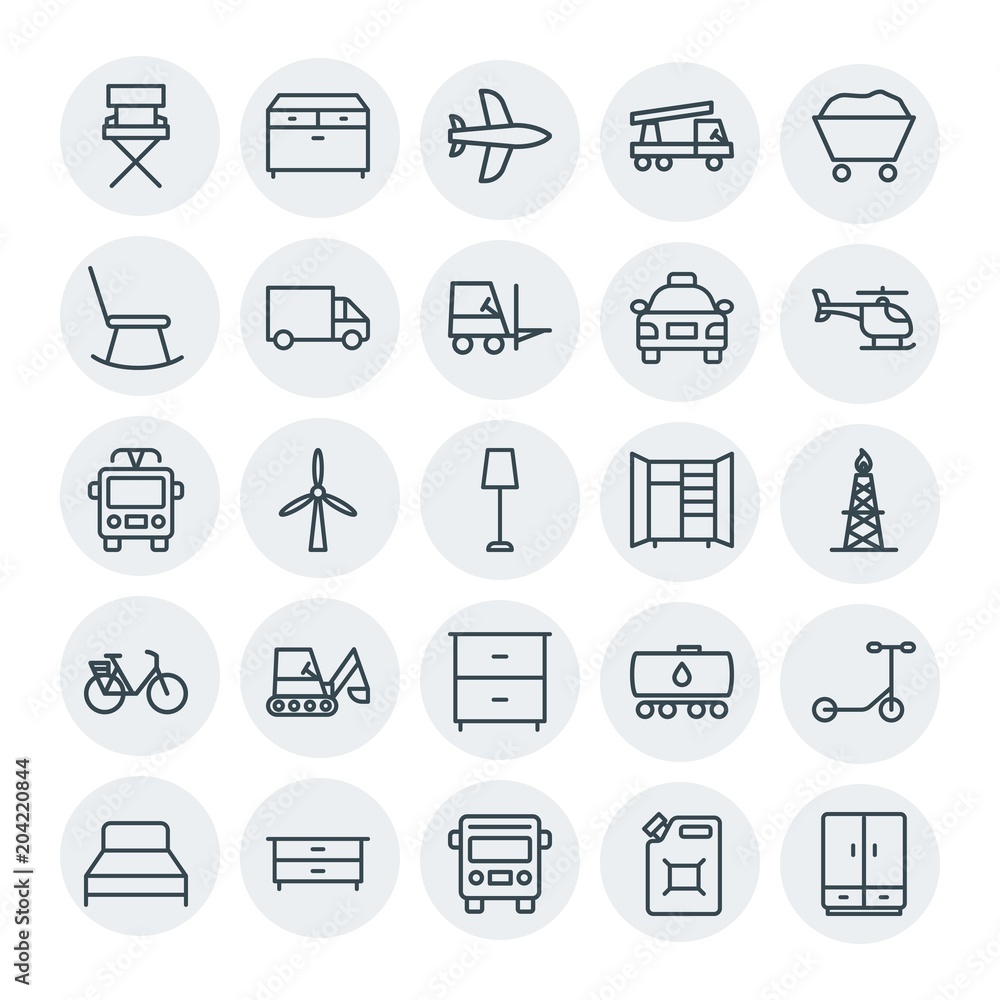 Modern Simple Set of transports, industry, furniture Vector outline Icons. Contains such Icons as home, truck, power, turbine, plane and more on white background. Fully Editable. Pixel Perfect Modern Simple Set of transports, industry, furniture Vector outline Icons. Contains such Icons as home, truck, power, turbine, plane and more on white background. Fully Editable. Pixel Perfect