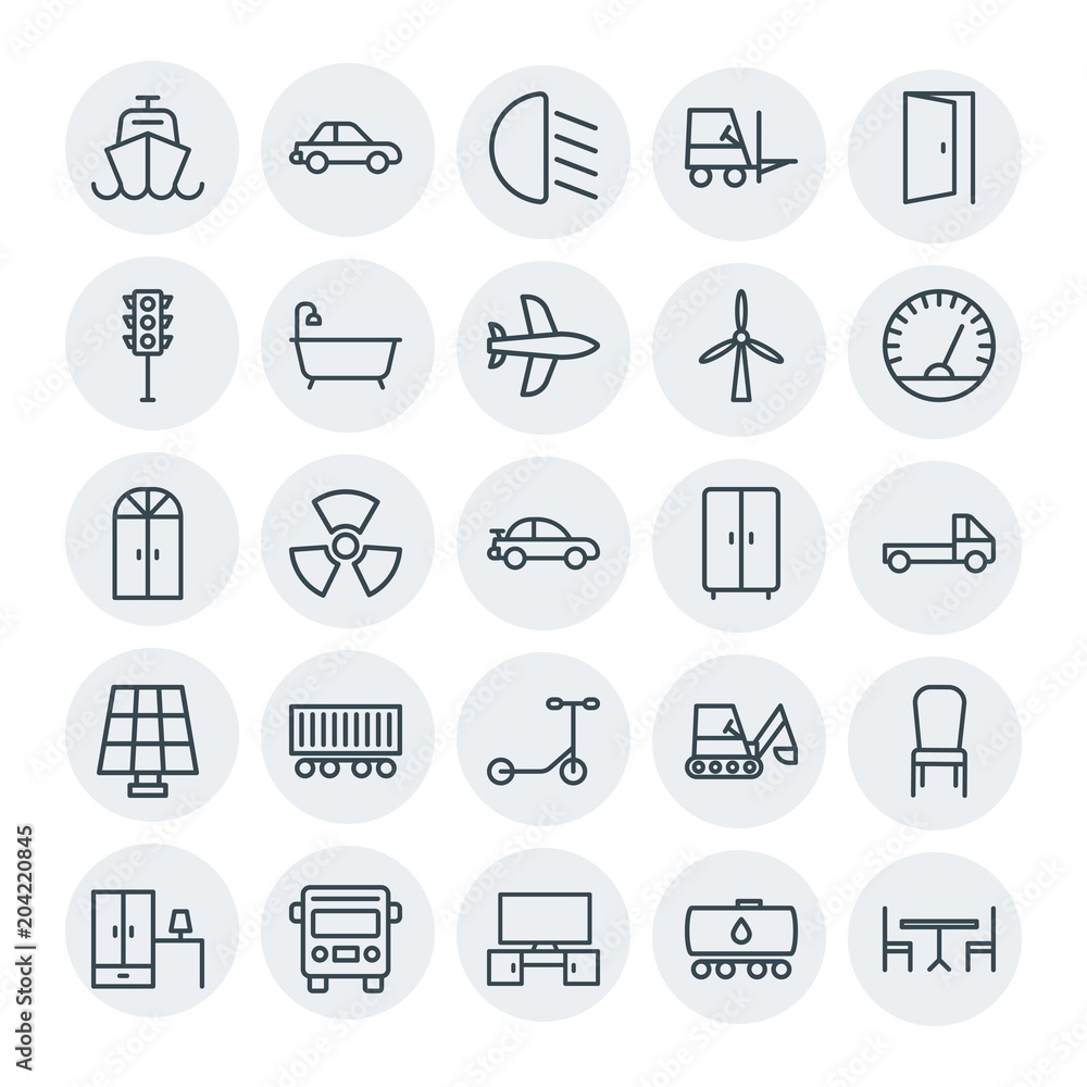 Modern Simple Set of transports, industry, furniture Vector outline Icons. Contains such Icons as work, ocean, car, seat, television and more on white background. Fully Editable. Pixel Perfect Modern Simple Set of transports, industry, furniture Vector outline Icons. Contains such Icons as work, ocean, car, seat, television and more on white background. Fully Editable. Pixel Perfect