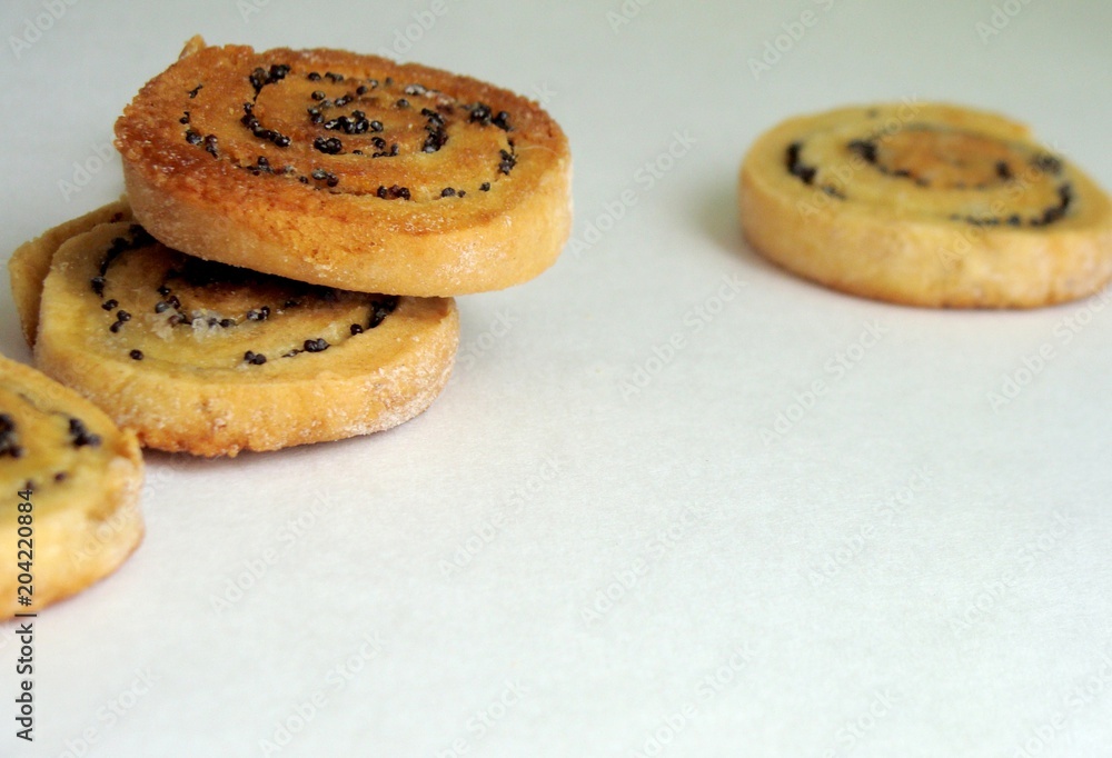 homemade cookies with poppy seeds
