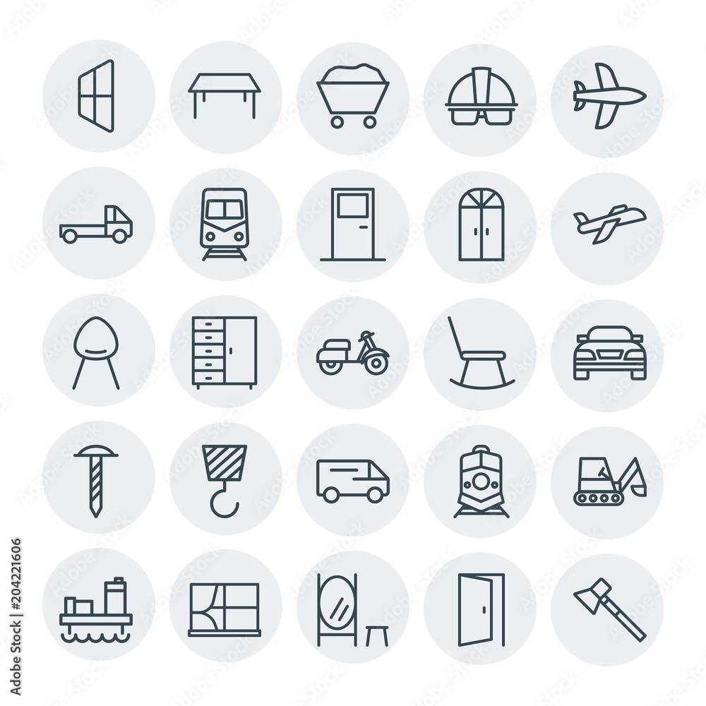 Modern Simple Set of transports, industry, furniture Vector outline Icons. Contains such Icons as shovel, construction, mirror, curtain and more on white background. Fully Editable. Pixel Perfect Modern Simple Set of transports, industry, furniture Vector outline Icons. Contains such Icons as shovel, construction, mirror, curtain and more on white background. Fully Editable. Pixel Perfect