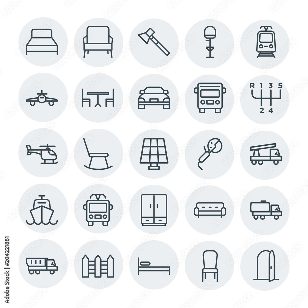 Modern Simple Set of transports, industry, furniture Vector outline Icons. Contains such Icons as open, room, bar, construction, fence and more on white background. Fully Editable. Pixel Perfect Modern Simple Set of transports, industry, furniture Vector outline Icons. Contains such Icons as open, room, bar, construction, fence and more on white background. Fully Editable. Pixel Perfect