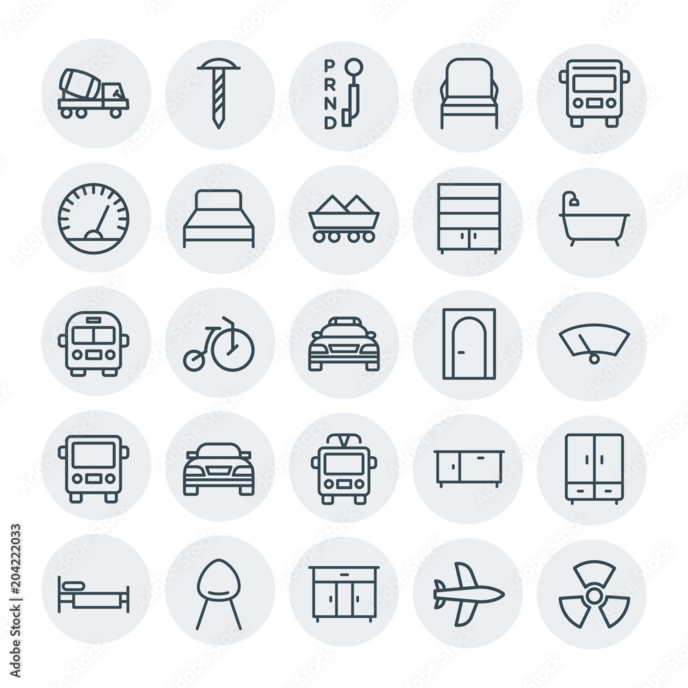 Modern Simple Set of transports, industry, furniture Vector outline Icons. Contains such Icons as road, bed, change, circus, home, work and more on white background. Fully Editable. Pixel Perfect Modern Simple Set of transports, industry, furniture Vector outline Icons. Contains such Icons as road, bed, change, circus, home, work and more on white background. Fully Editable. Pixel Perfect
