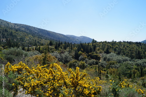 mountain slopes of the island of Lefkada