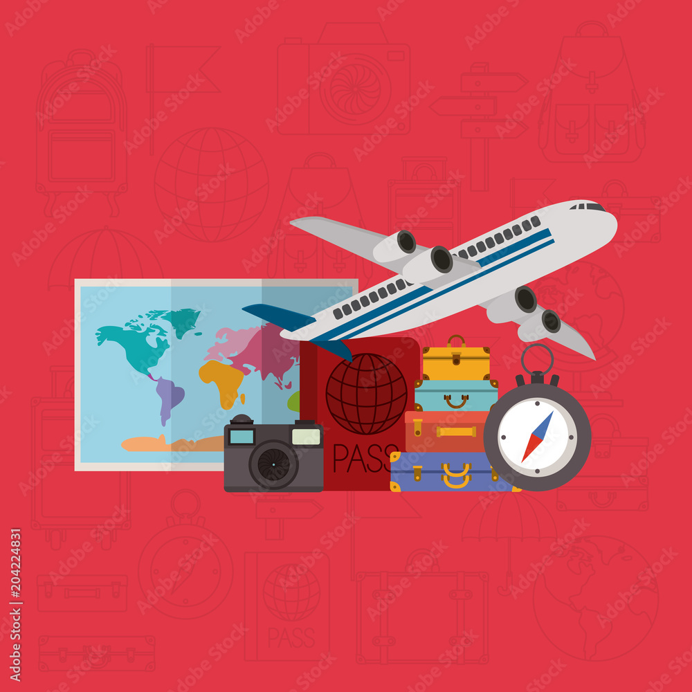 travel around the world set icons vector illustration design travel around the world set icons vector illustration design