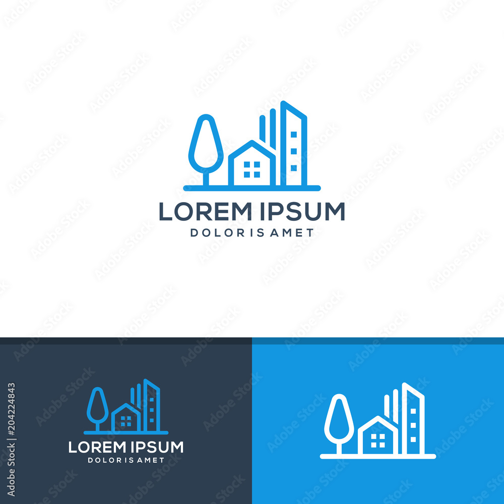 Fototapeta premium Building logo template vector illustration 