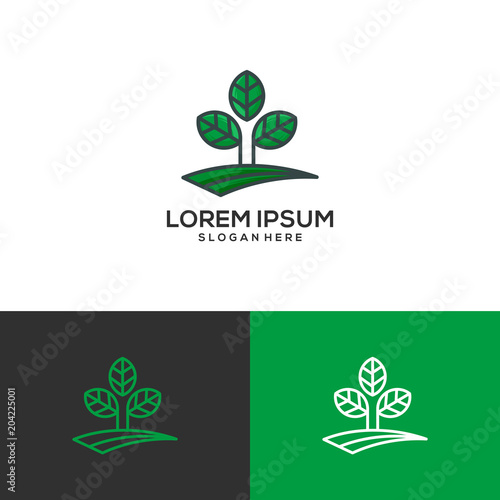 farm logo template vector illustration