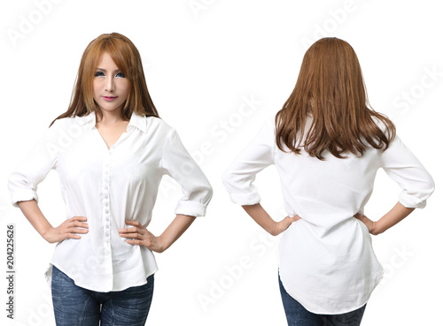 woman white shirt
