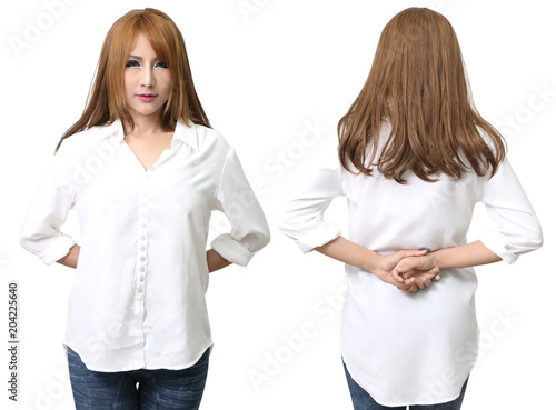 woman white shirt