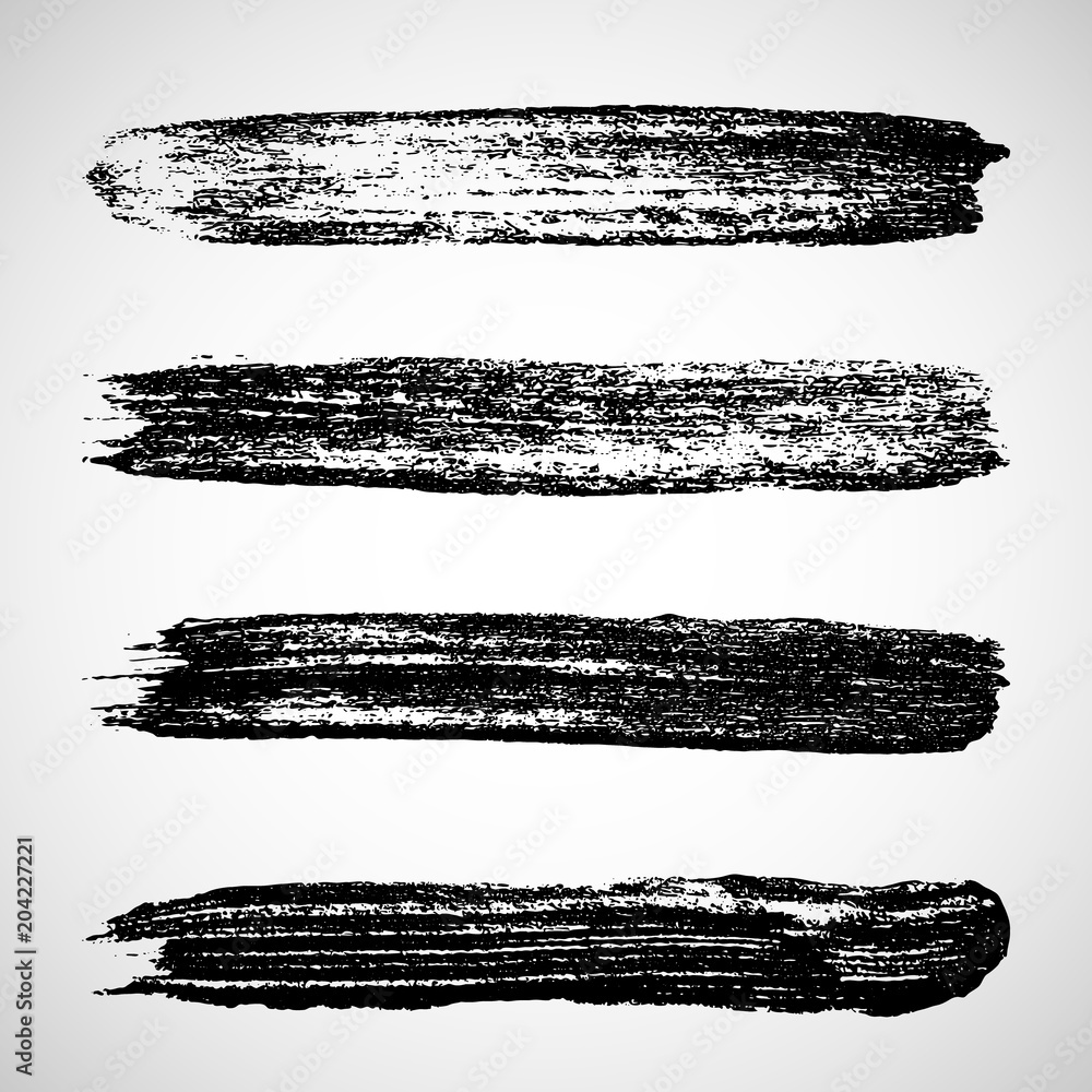 Vector set of grunge brush strokes. Vector set of grunge brush strokes.