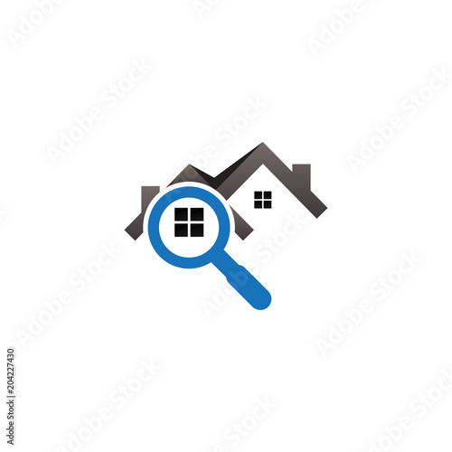 Real estate house finder logo template