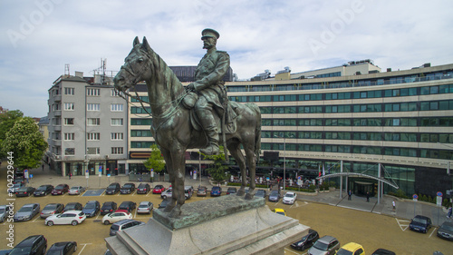 Aerial view of Tsar Liberator Monument, Sofia, Bulgaria