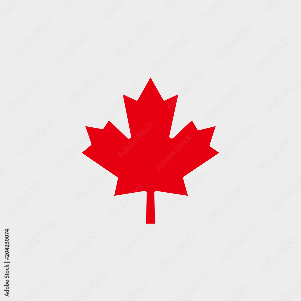Red Maple Leaf. Canadian Flag Vector Shape. Red Maple Leaf. Canadian Flag Vector Shape.
