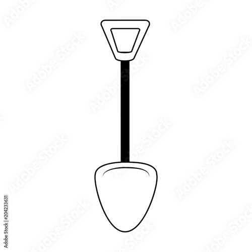 Shovel tool isolated vector illustration graphic design