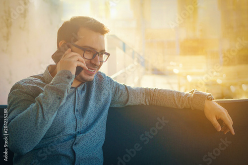 Photos fortunate male. successful person. successful deal