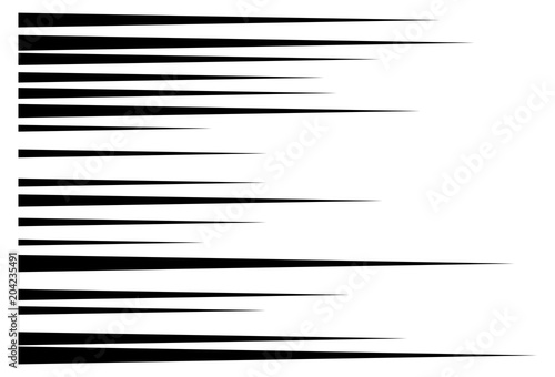 horizontal motion speed lines for comic book