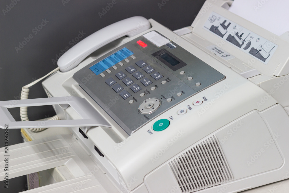the fax machine in the work office at Bangkok of Thailand the fax machine in the work office at Bangkok of Thailand