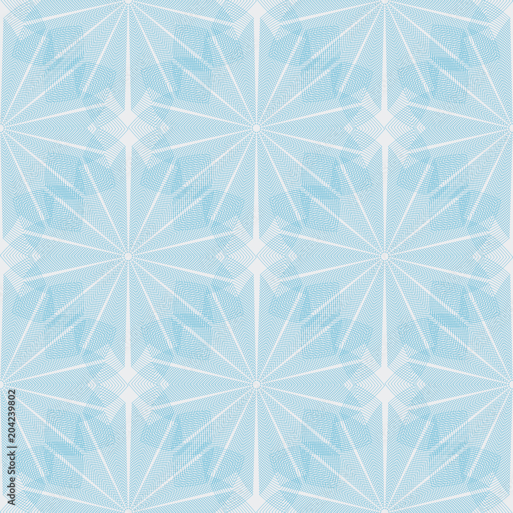 Blue flower pattern. Seamless vector