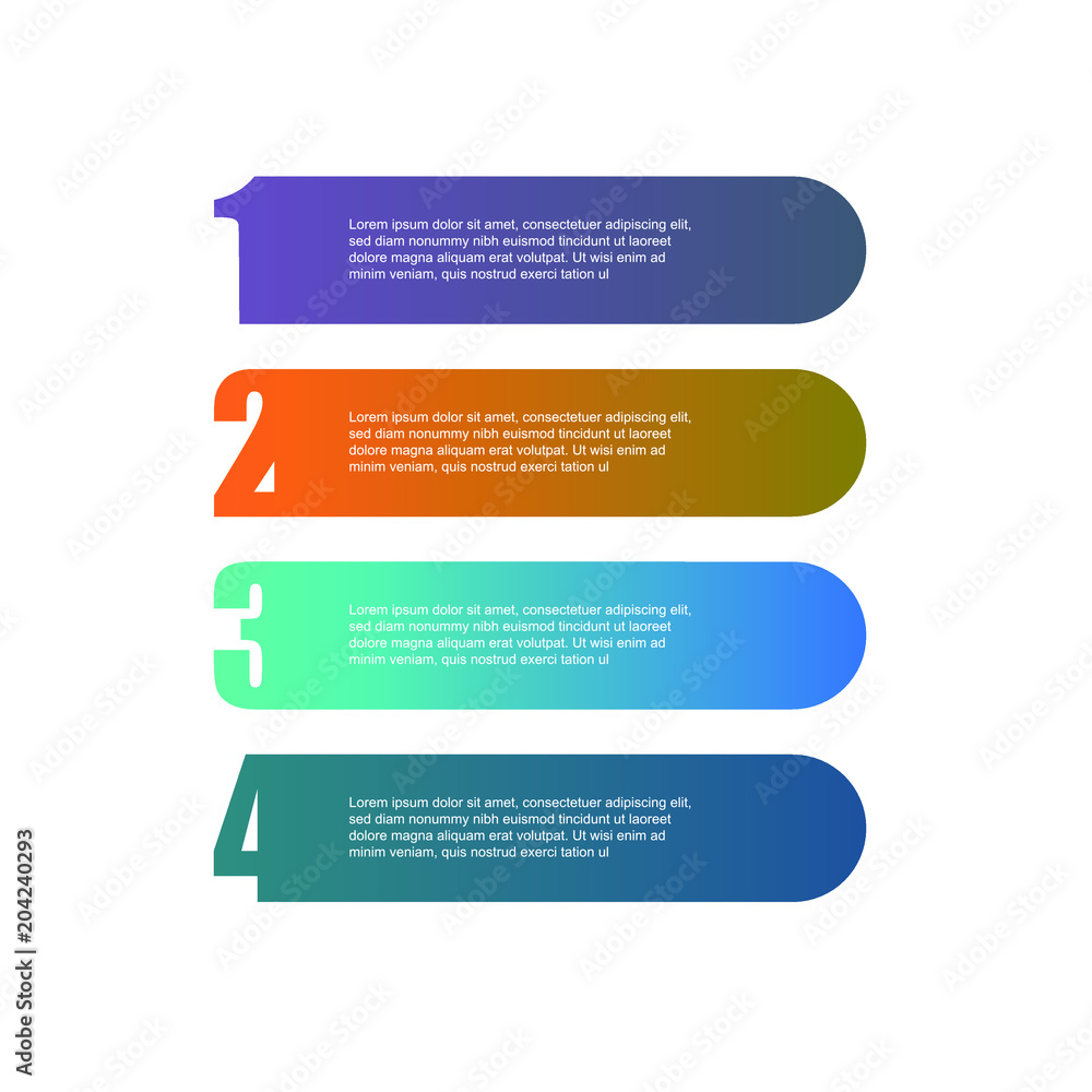 Gradient Numeric List Info Graphic Gradient Numeric List Info Graphic