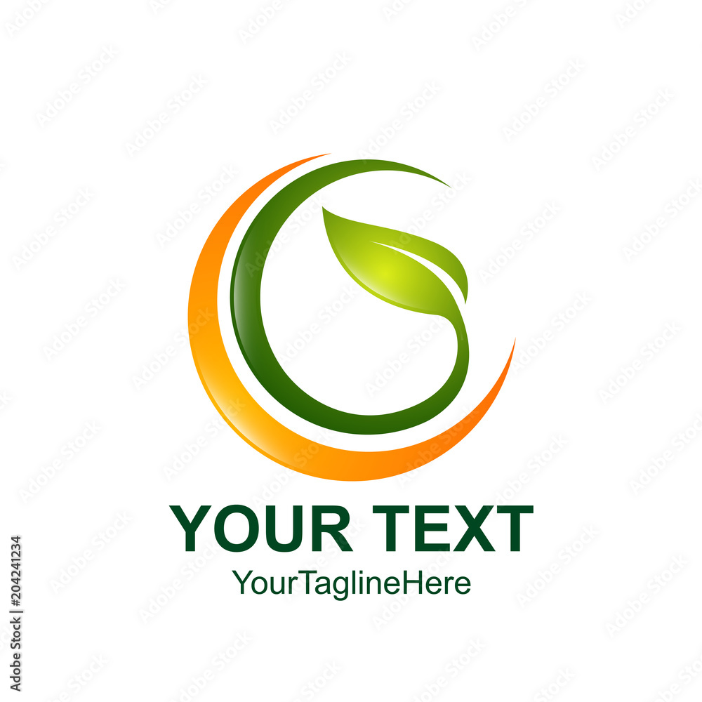 Circle green leaf ecology nature element vector icon. leaf logo and abstract organic leaf logo. Circle green leaf ecology nature element vector icon. leaf logo and abstract organic leaf logo.