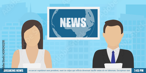 News Anchor on TV