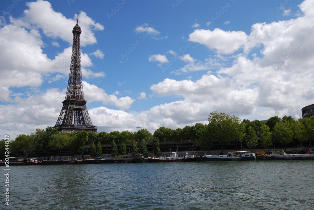  Eiffel Tower; sky; waterway; cloud; landmark