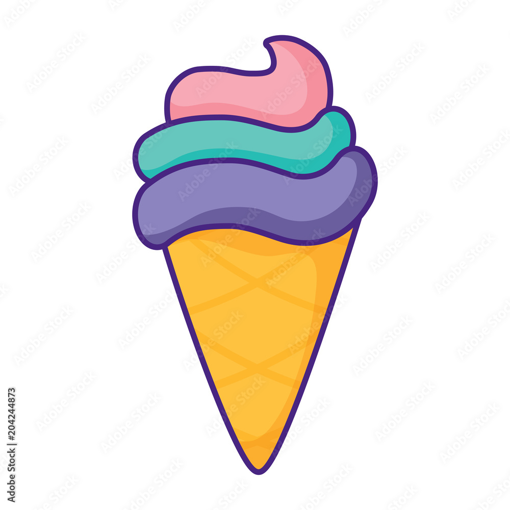 ice cream cone icon over white background, vector illustration ice cream cone icon over white background, vector illustration