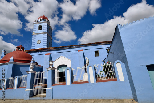 Photography Facade of the colonial Parish church of the Holy Spirit in the Sancti Spiritus t