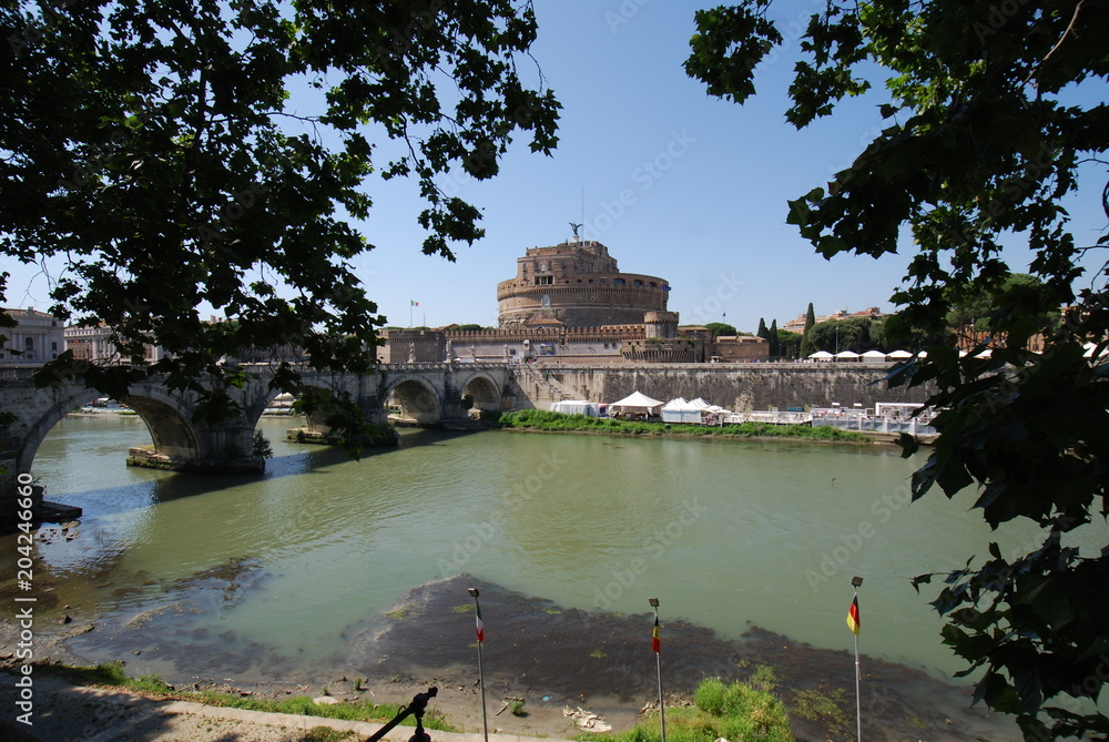  Castel Sant'Angelo; reflection; water; sky; tourist attraction