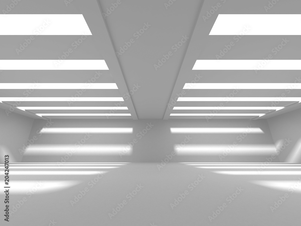 Obraz premium Futuristic White Architecture Design Background
