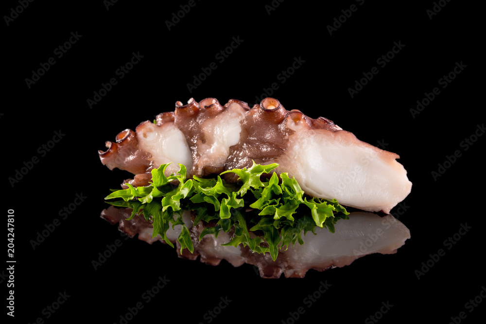 Sashimi sushi isolated on the black background Sashimi sushi isolated on the black background