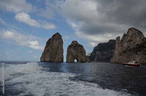  Faraglioni; coastal and oceanic landforms; sea; coast; rock