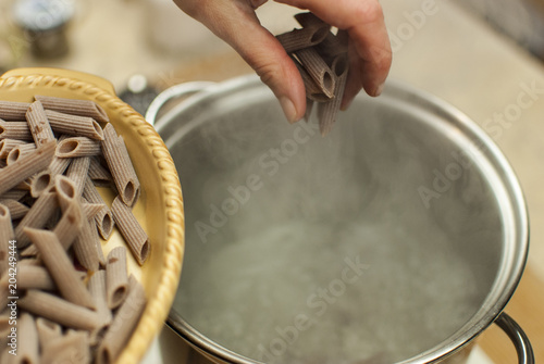 Add pasta to boiling water