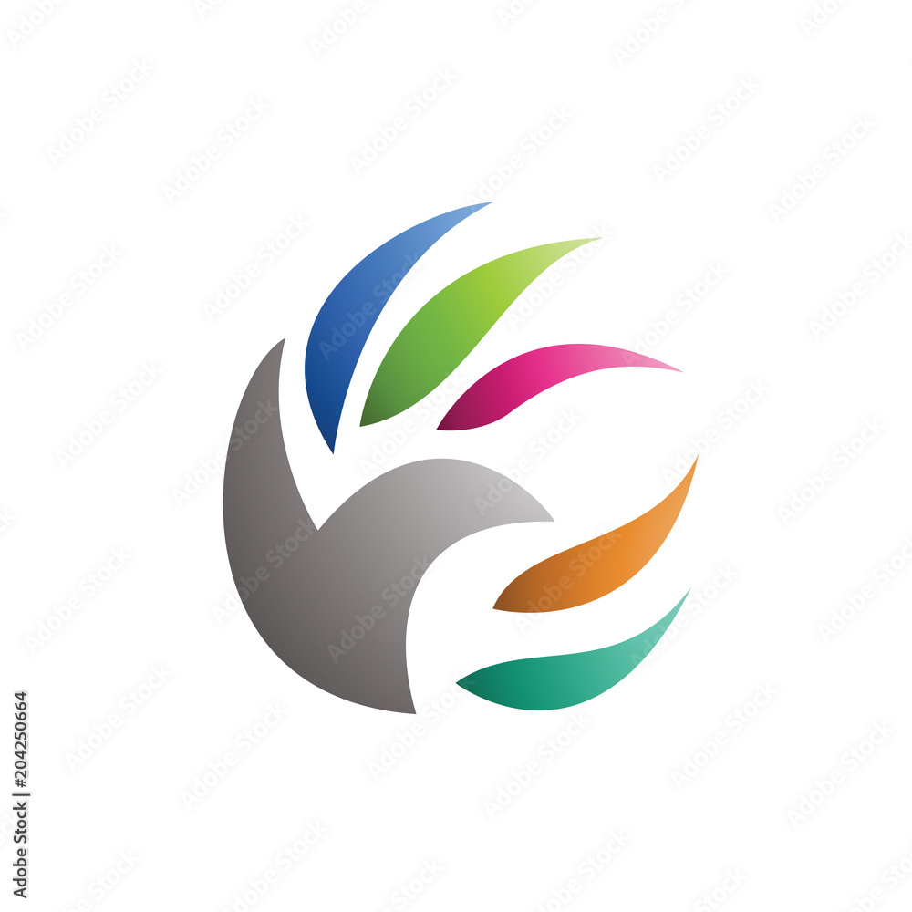 Obraz premium Flying Bird Abstract Logo