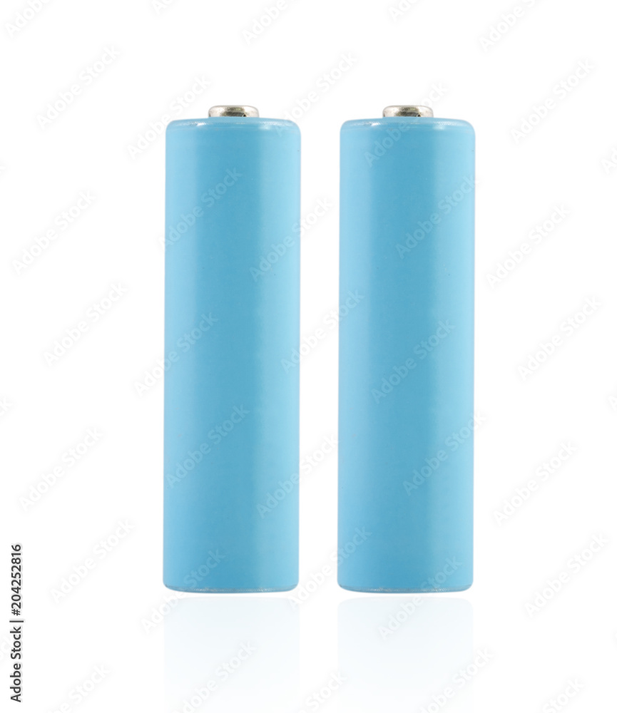 Two AA battery isolated on white background. Two AA battery isolated on white background.