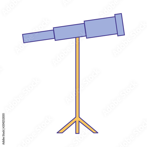 telescope science instrument optical image vector illustration