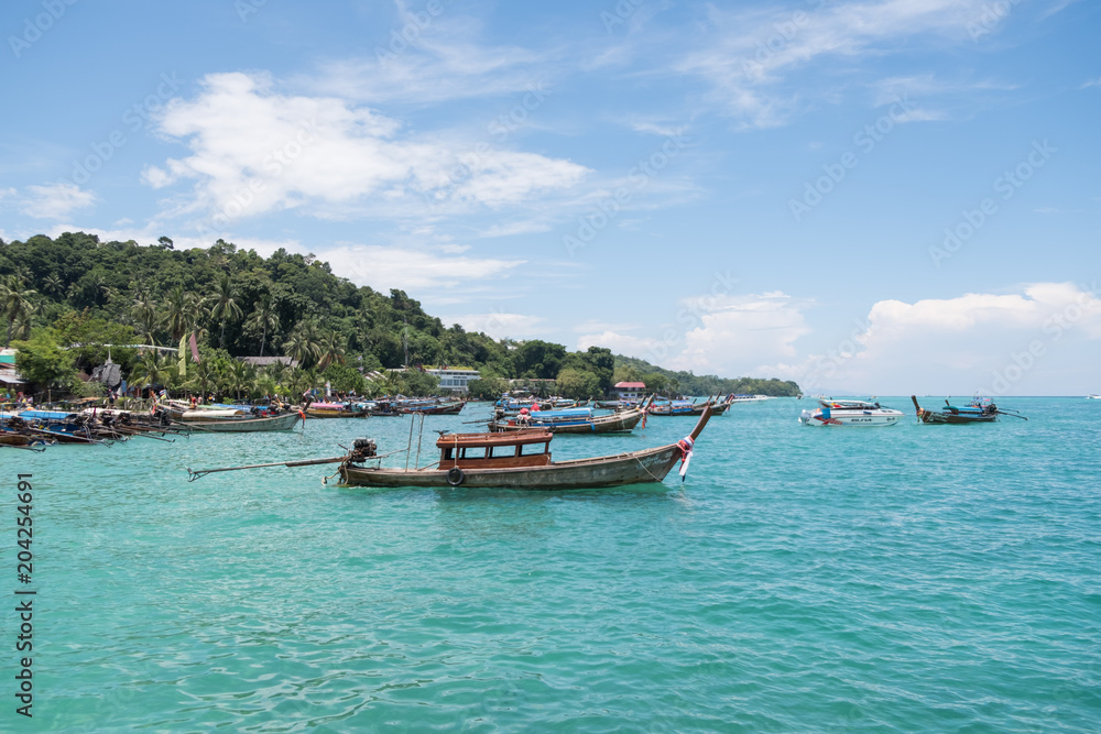 Krabi, Thailand-May 3, 2018, Phi Phi Island, Krabi, Thailand. Krabi, Thailand-May 3, 2018, Phi Phi Island, Krabi, Thailand.