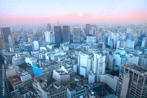 Foto Aerial view of Sau Paulo cityscape in Brazil
