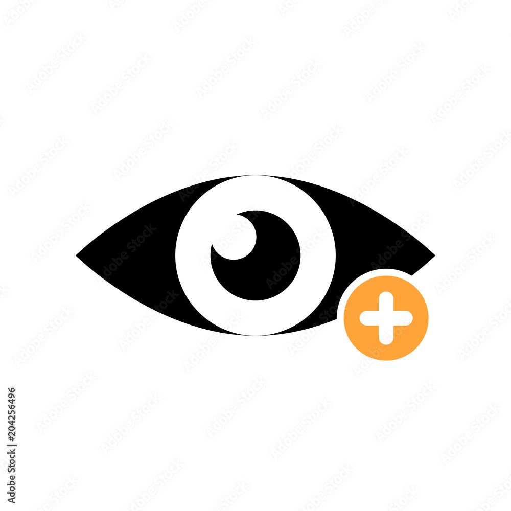 View icon with add sign. View icon and new, plus, positive symbol View icon with add sign. View icon and new, plus, positive symbol