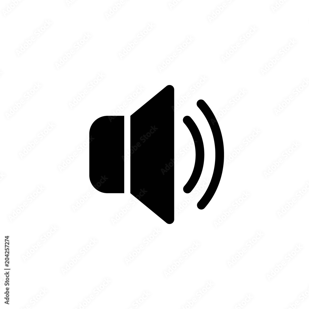 Audio speaker volume or music speaker volume icon for apps and websites Audio speaker volume or music speaker volume icon for apps and websites