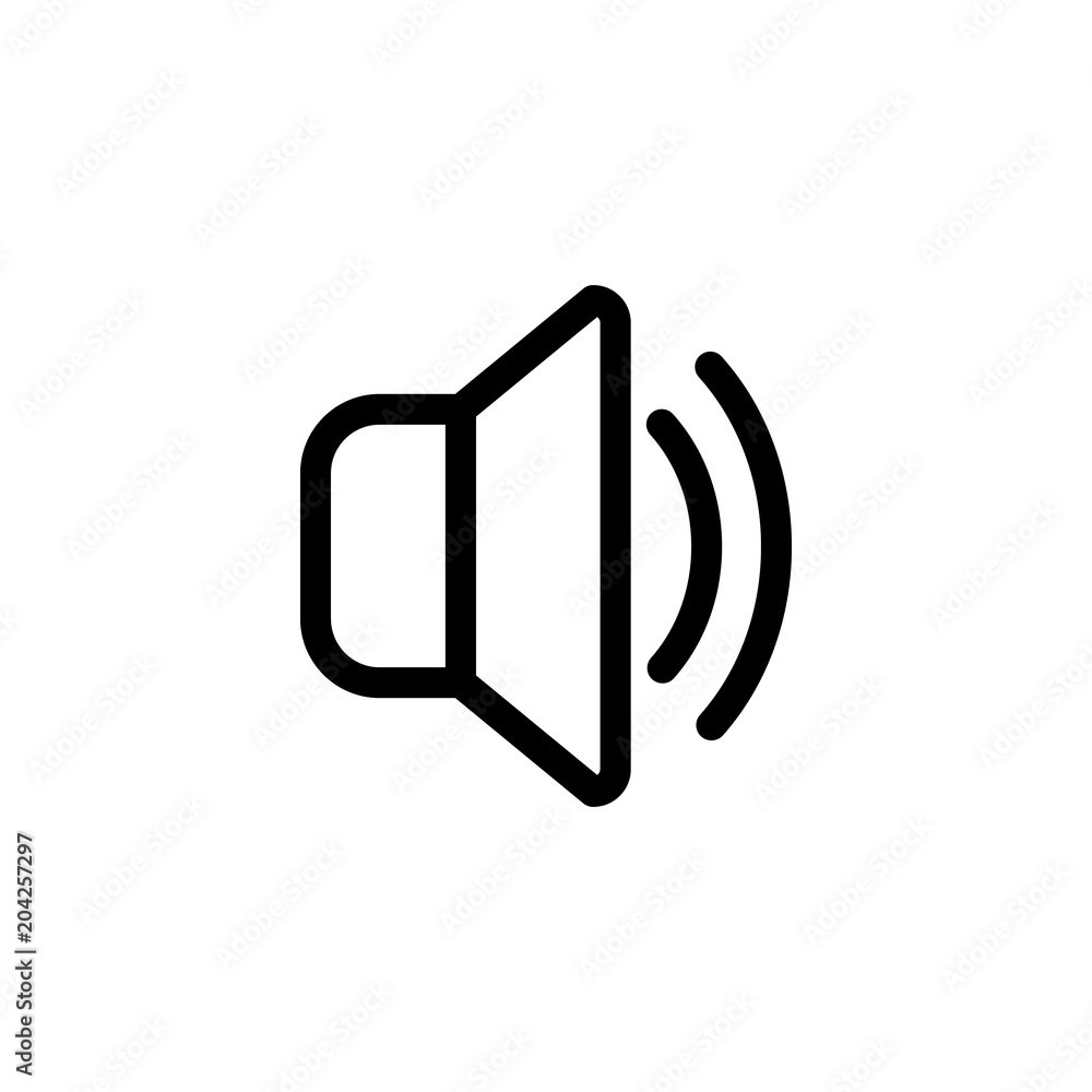 Audio speaker volume or music speaker volume icon for apps and websites Audio speaker volume or music speaker volume icon for apps and websites